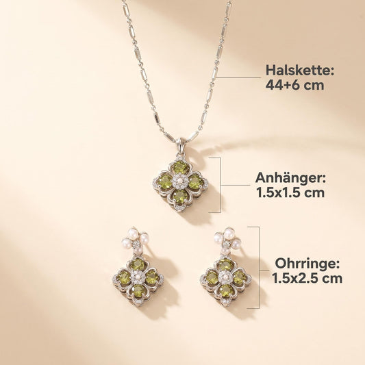 GLANZI Green Aura Clover Set
