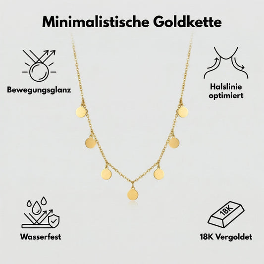 GLANZI Halskette mit Feinen Plättchen