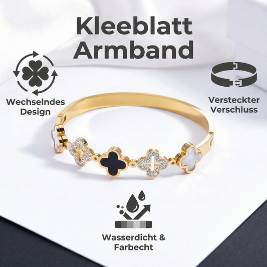 GLANZI Kleeblatt-Armreif – dein eleganter Glücksbringer