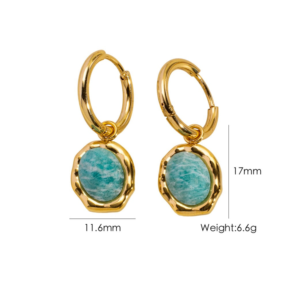GLANZI Terra Muse Ohrringe – Naturstein mit 18K Vergoldung