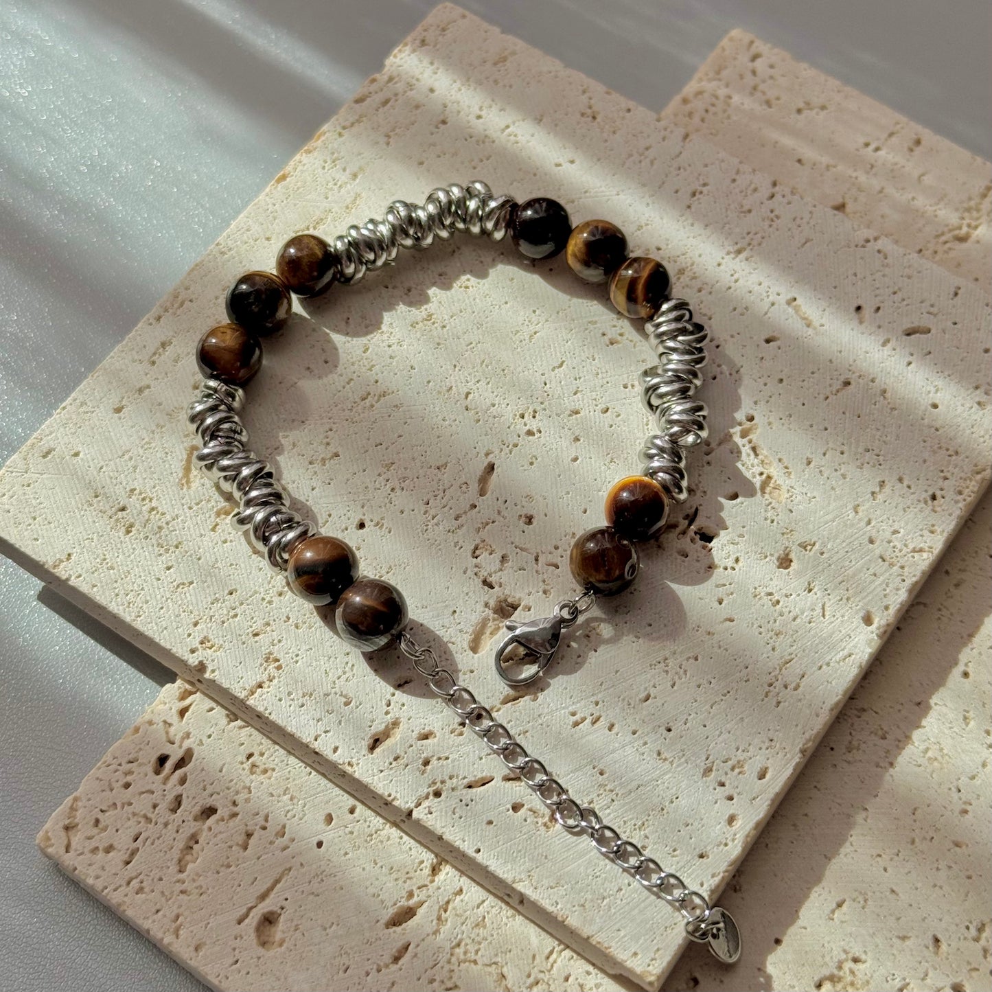 GLANZI Armband im Vintage-Design mit Tigerauge – 18K Edelstahl
