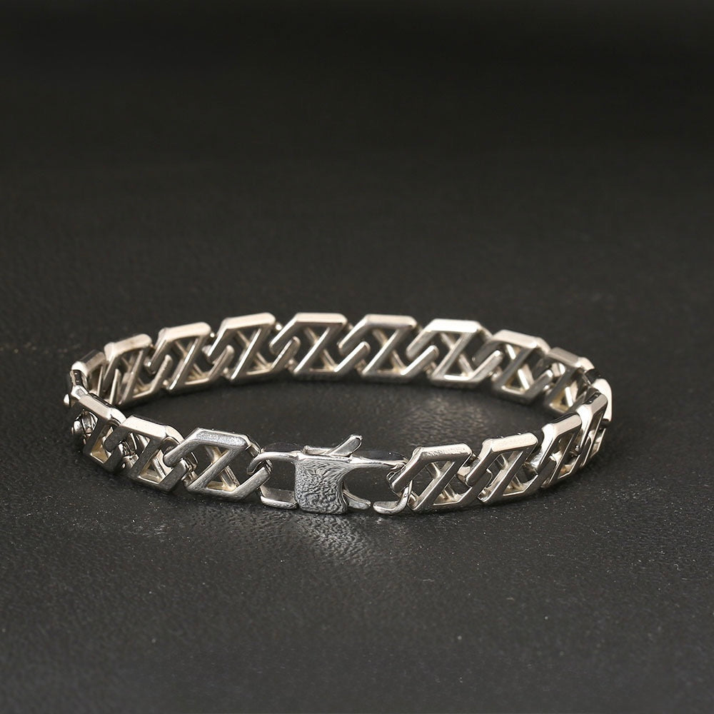 GLANZI Herren Cuban Link Kette – 19 mm Breite, 20 cm Länge | Edelstahl 18K Vergoldet in Gold & Silber