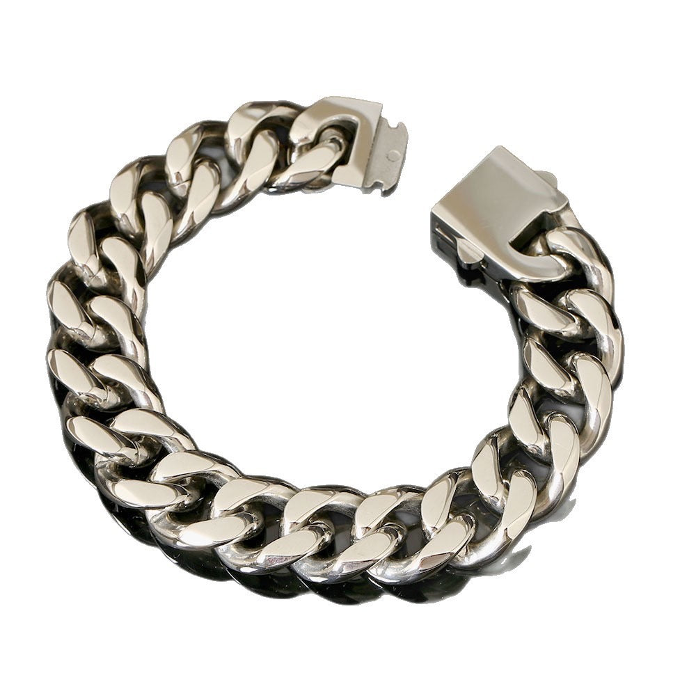 Cuban Link Herren Armband – 18K Vergoldeter Titanstahl 15mm