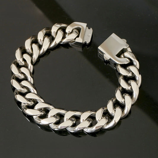 Cuban Link Herren Armband – 18K Vergoldeter Titanstahl 15mm