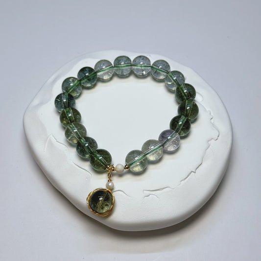 Grüner Phantomquarz Armband