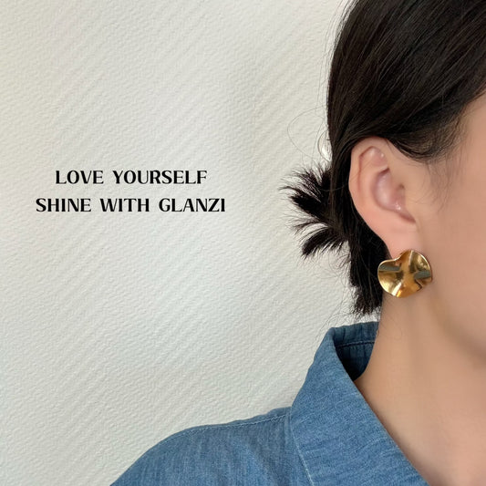 Runde plissierte Ohrringe