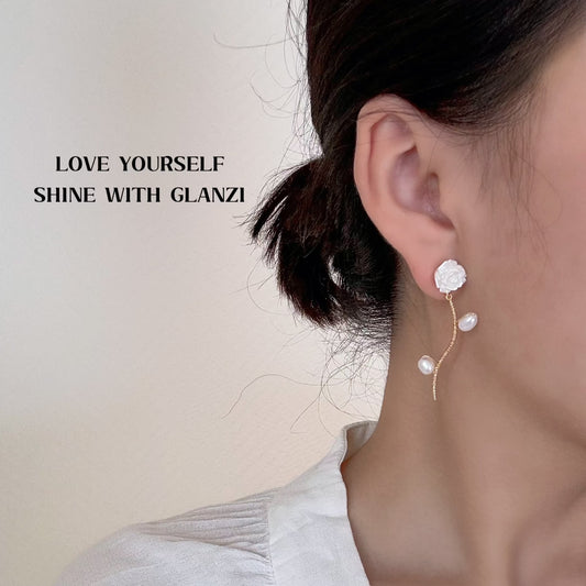 Ohrringe mit Süßwasserperle und Rosa