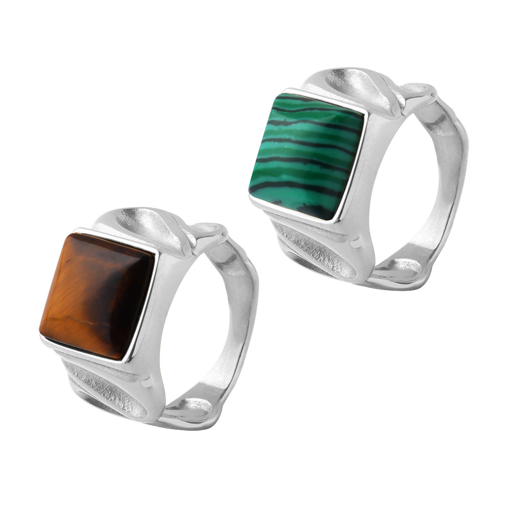 Ring mit Tigerauge-Stein