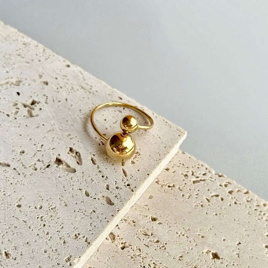 Offener Ring aus Edelstahl 18K
