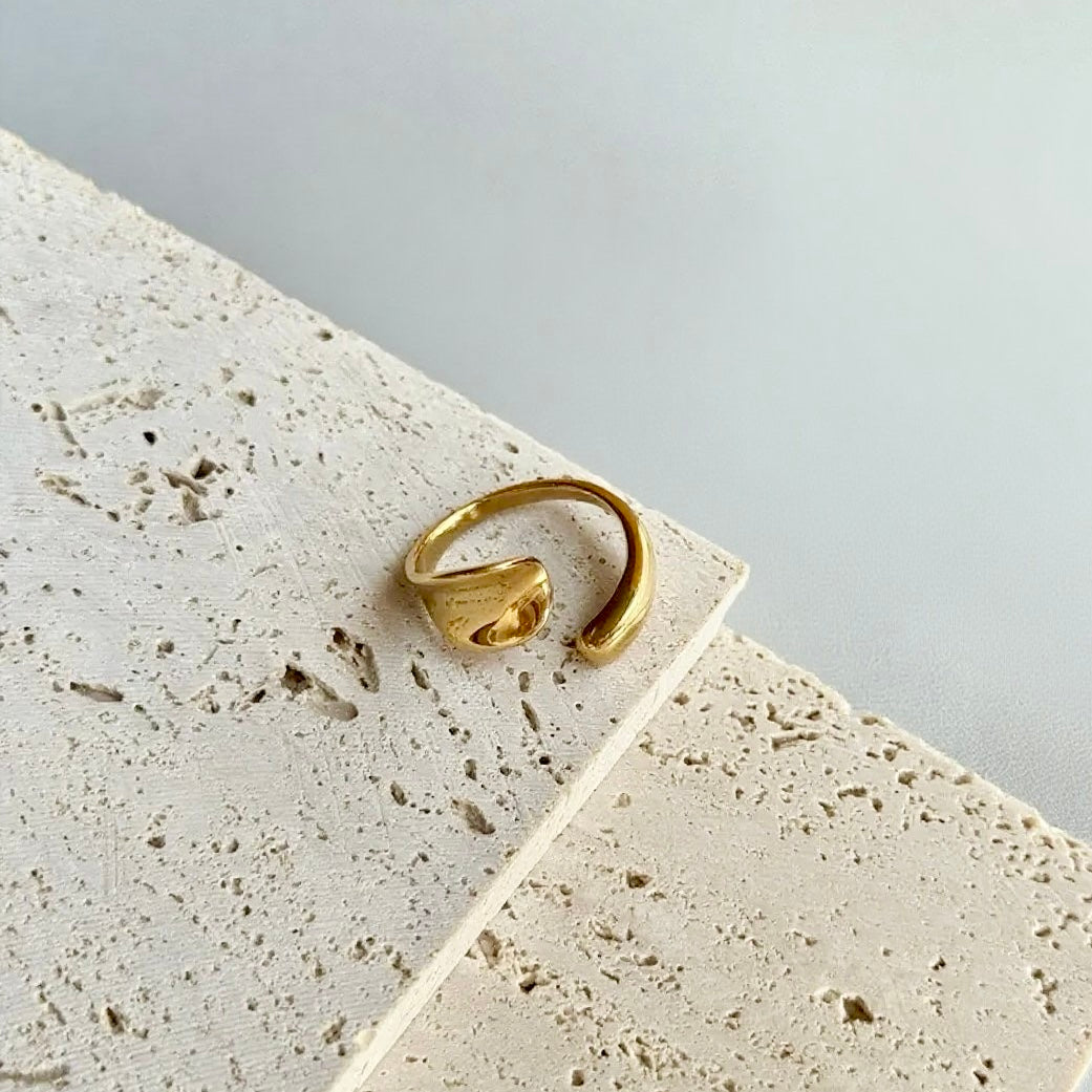 Offener Ring aus Edelstahl 18K