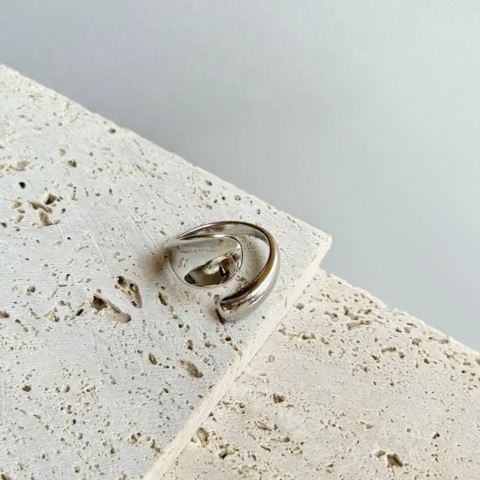 Offener Ring aus Edelstahl 18K