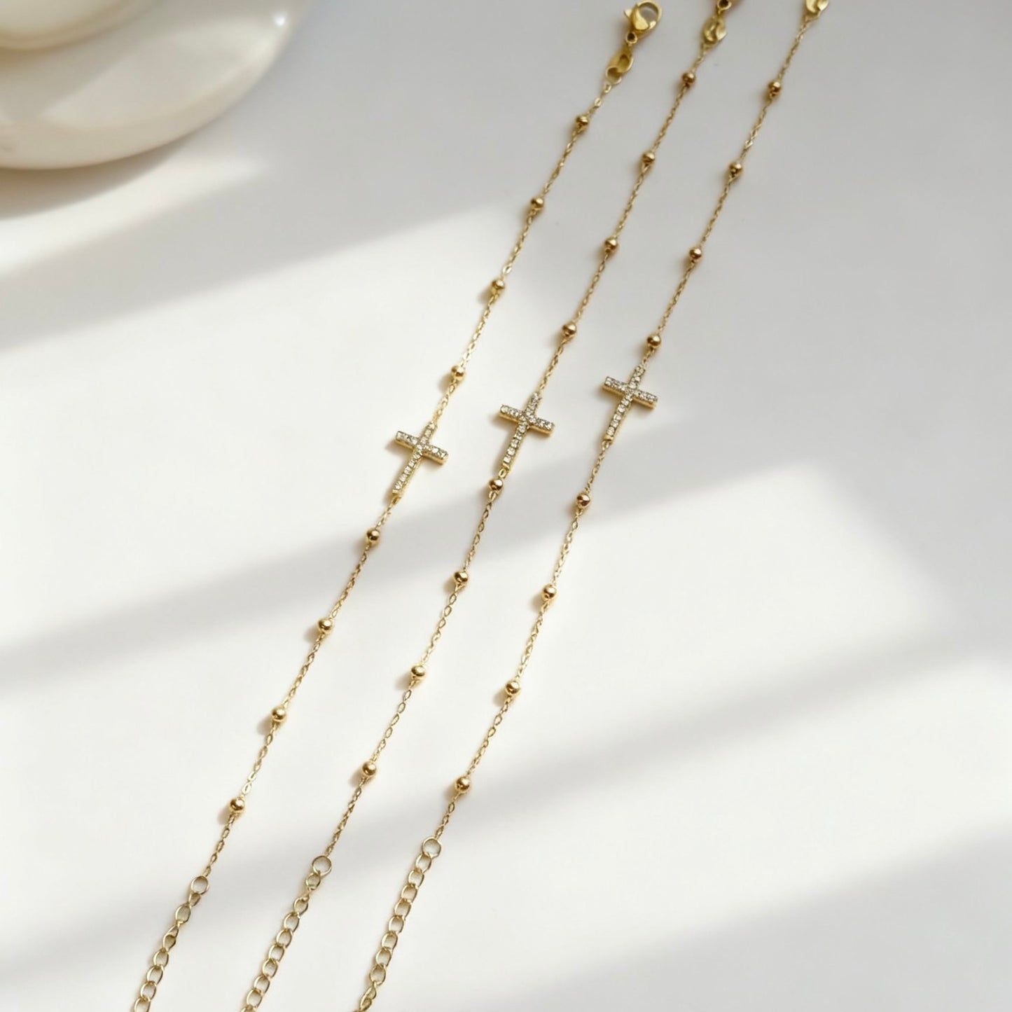 GLANZI Kreuz Armband mit Zirkonia