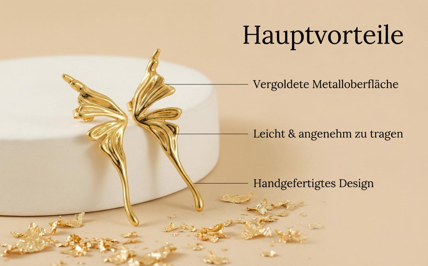 GLANZI Ohrringe Angel Wings – Engelsflügel