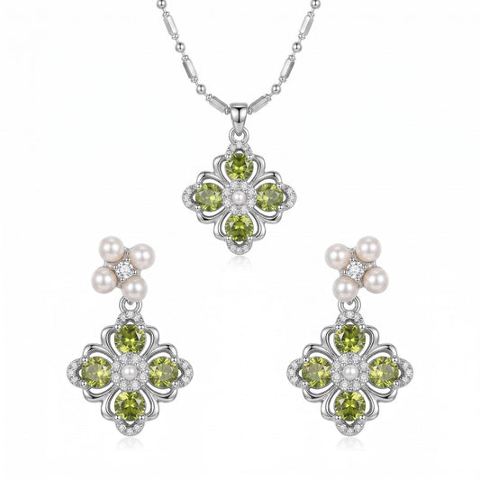 GLANZI Green Aura Clover Set