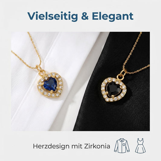 Halskette mit Herz-Zirkonia Anhänger