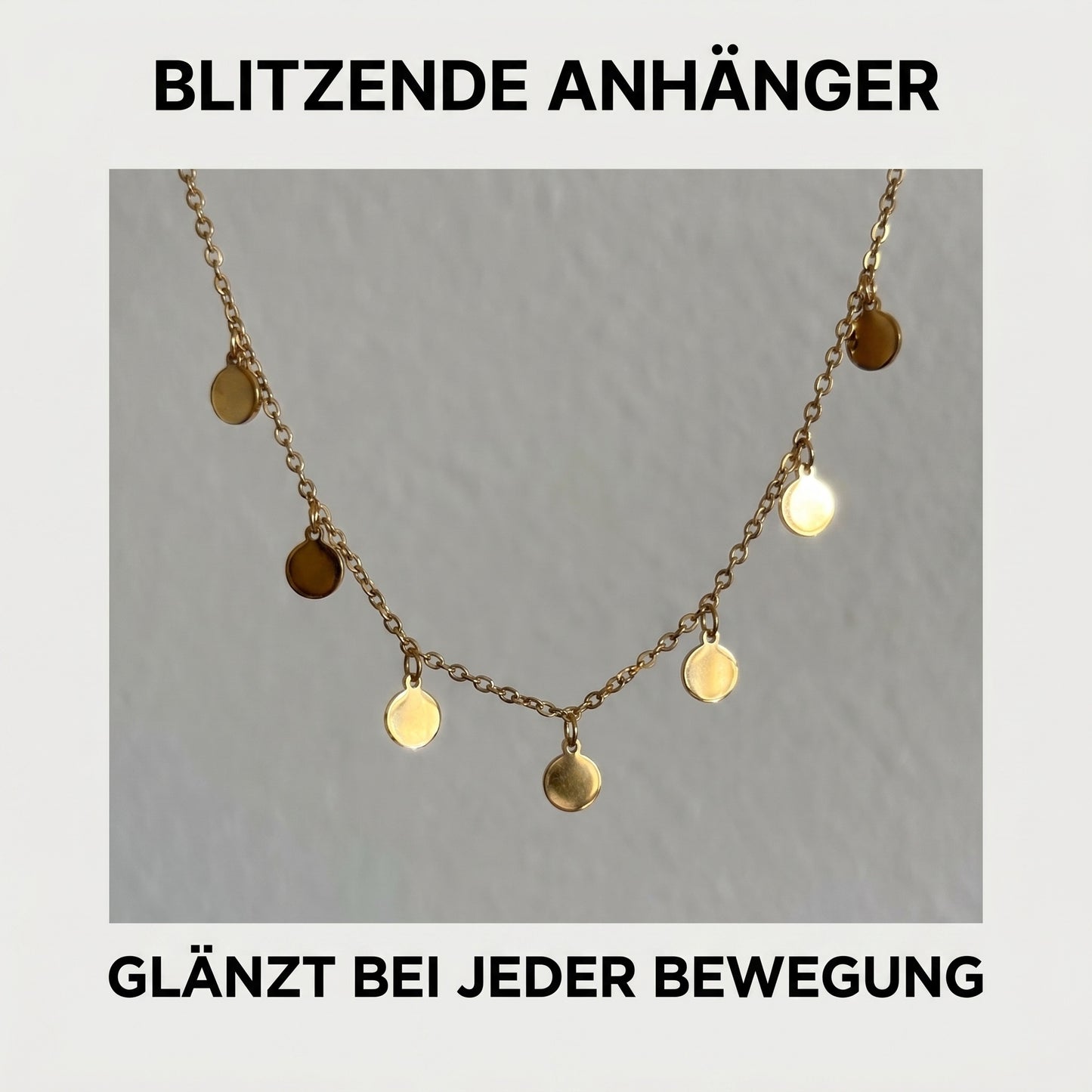 GLANZI Halskette mit Feinen Plättchen