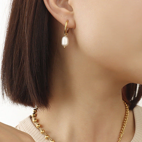 Creolen mit Süßwasserperlen