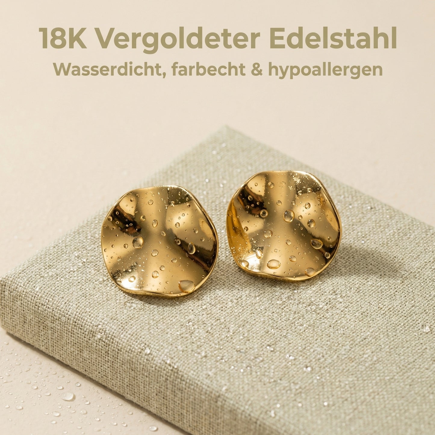 Runde plissierte Ohrringe