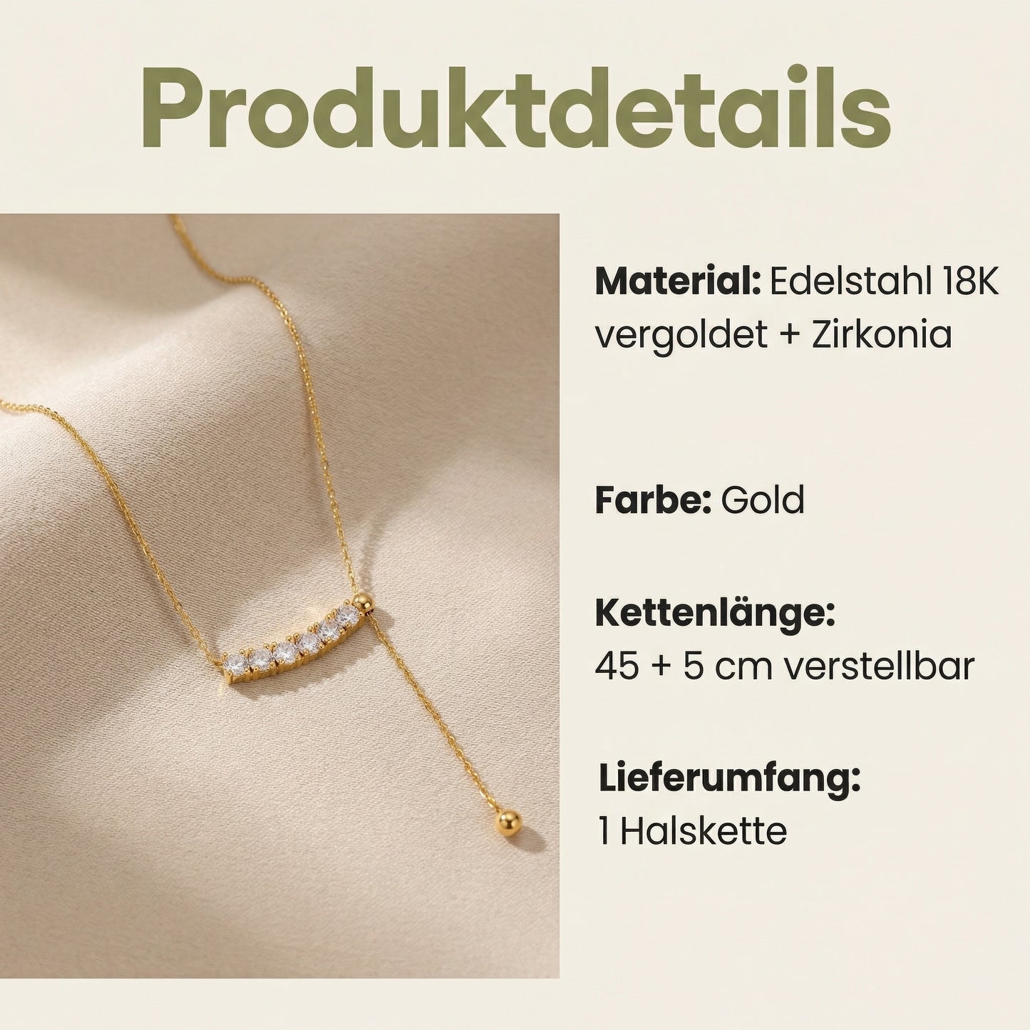 GLANZI Zirkonia Collier