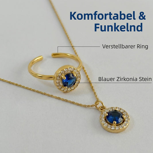 GLANZI Blue Glow Schmuckset