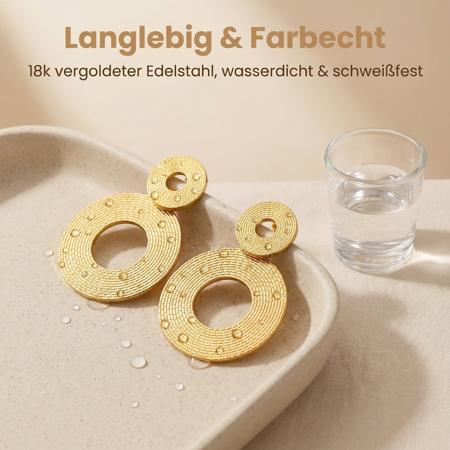 Ohrringe mit zwei Kreise