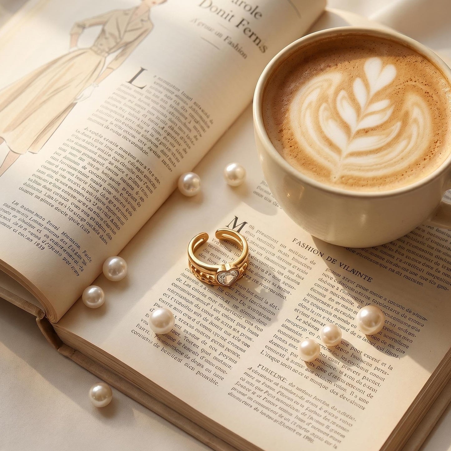 GLANZI Sweet Embrace Ring – Doppelreihiger Herzring mit Zirkonia