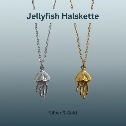 GLANZI Ocean Spirit Halskette – Quallen Anhänger in Gold oder Silber