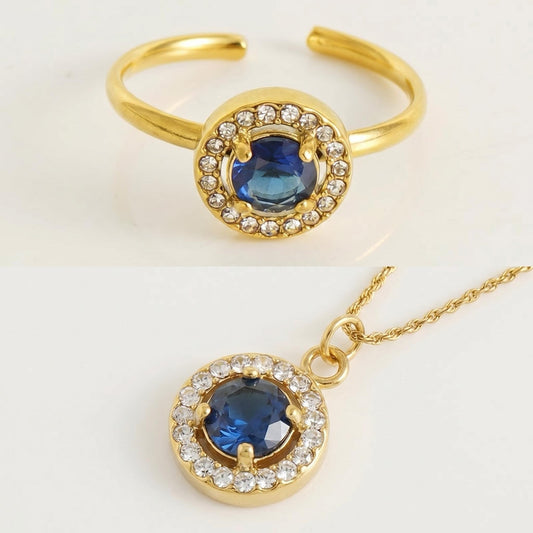 GLANZI Blue Glow Schmuckset
