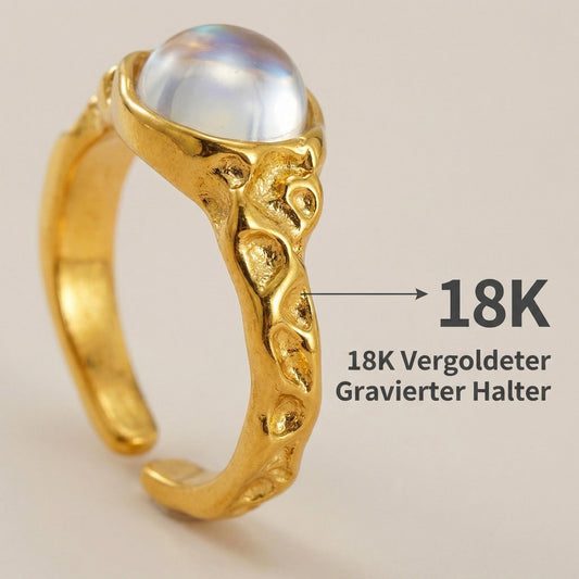 GLANZI Vintage Ring mit Glasstein