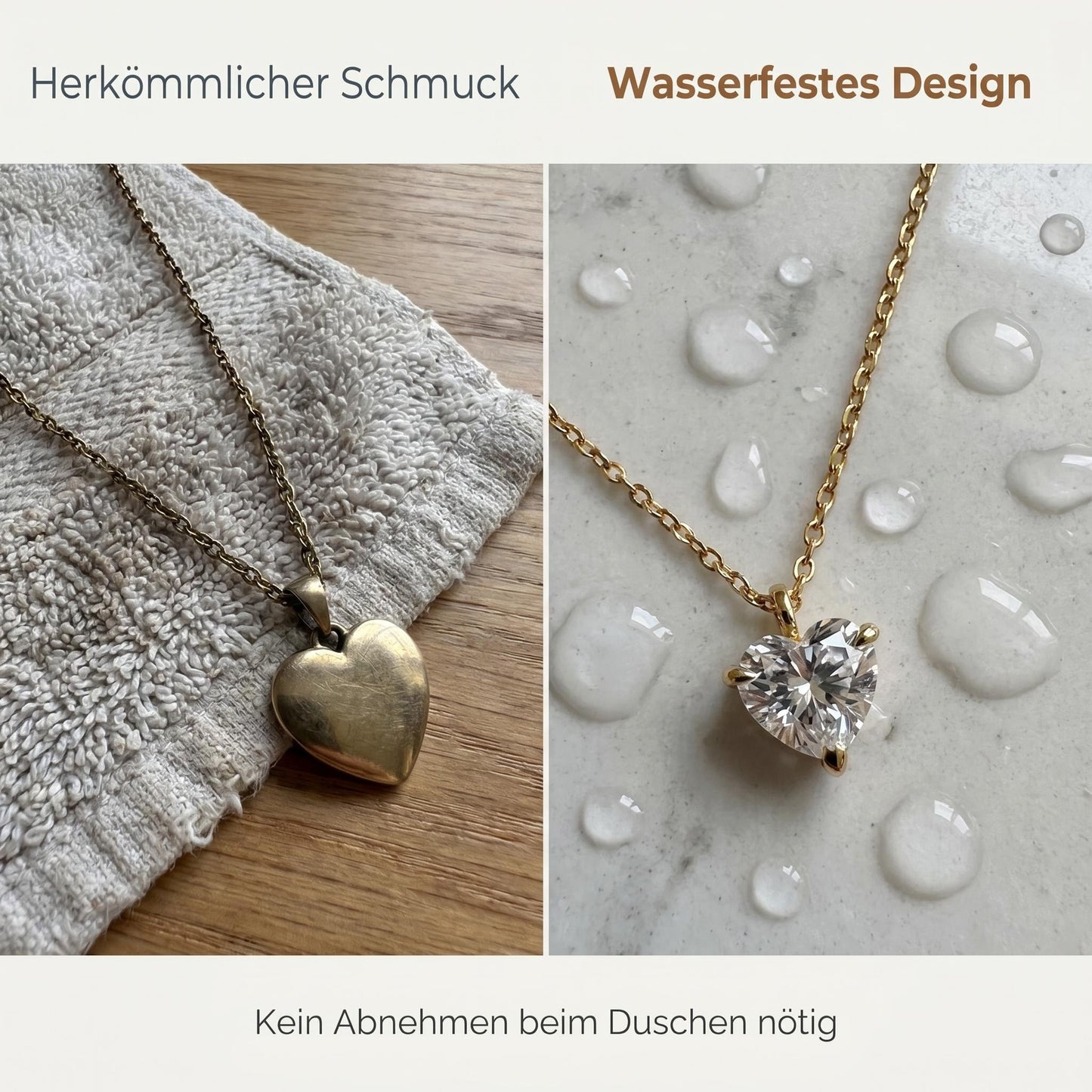 GLANZI Heart of Light Halskette – Herzanhänger mit funkelndem Zirkonia