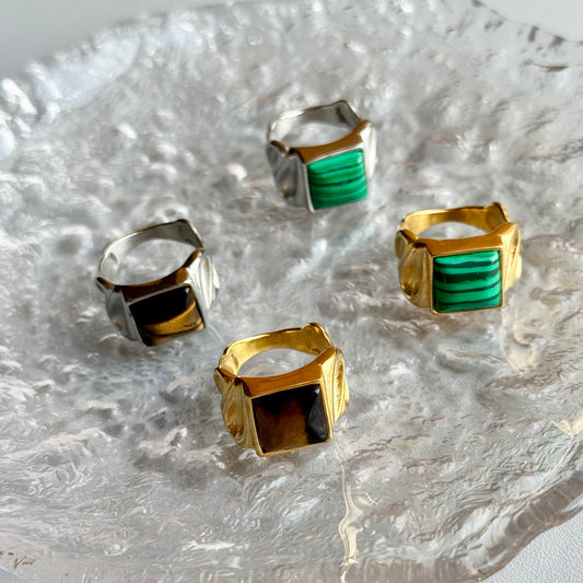Ring mit Tigerauge-Stein
