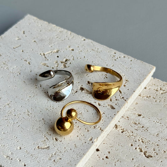Offener Ring aus Edelstahl 18K