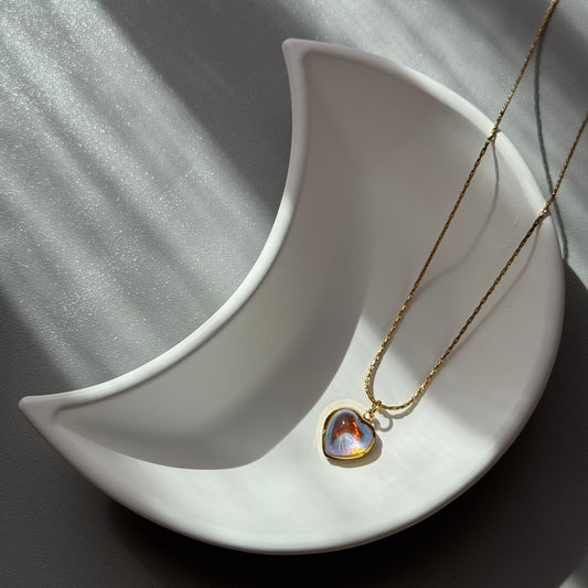 GLANZI Halskette mit Mondstein – 18K Edelstahl, 40+5 cm, zeitlose Eleganz