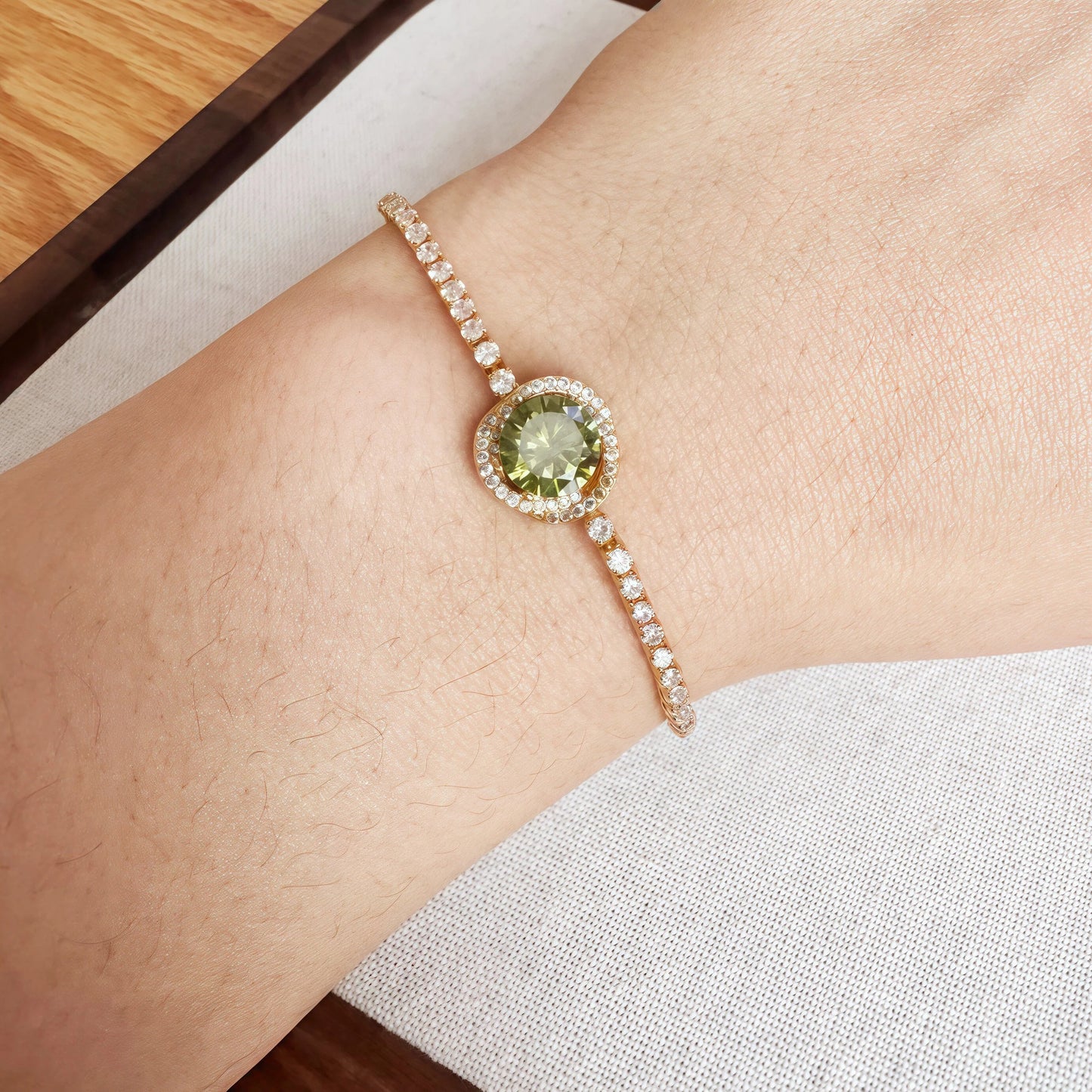 GLANZI Olivgrün– Armband & Ohrstecker
