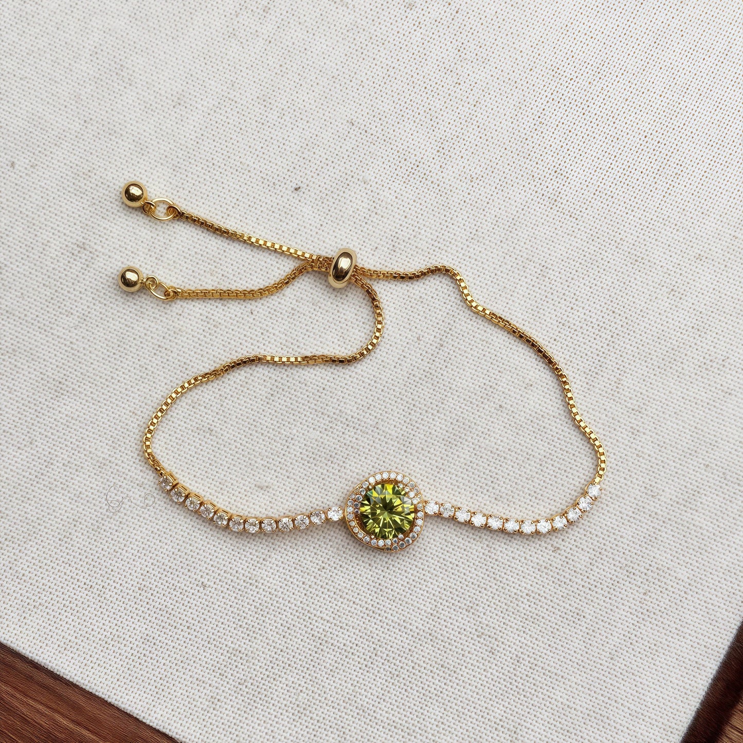 GLANZI Olivgrün– Armband & Ohrstecker