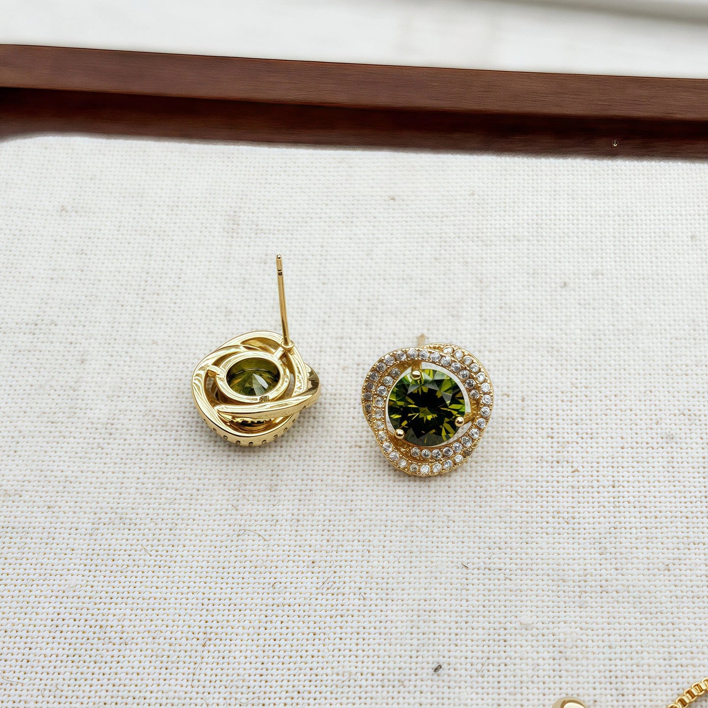 GLANZI Olivgrün– Armband & Ohrstecker