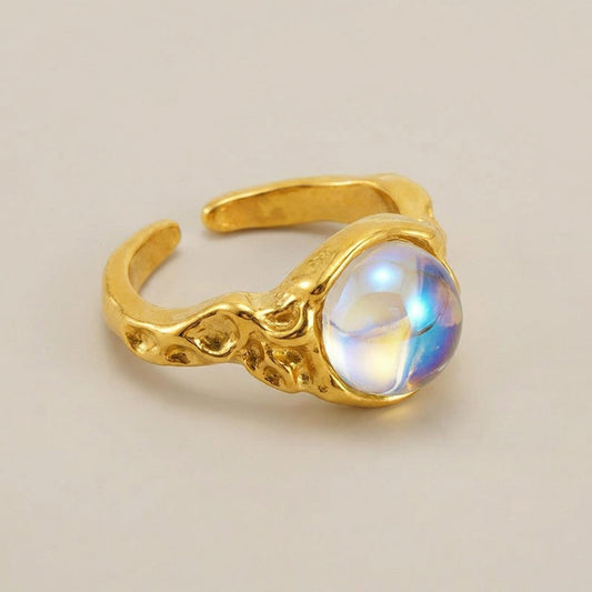 GLANZI Vintage Ring mit Glasstein