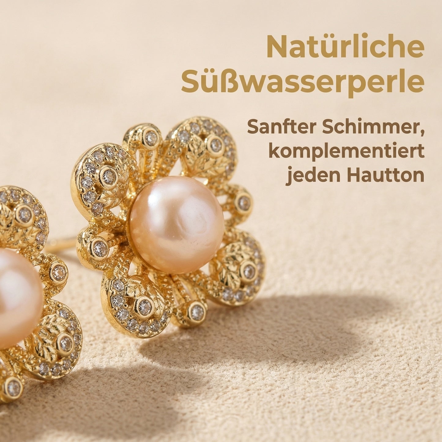 Perlenohrringe mit Blumen-Design
