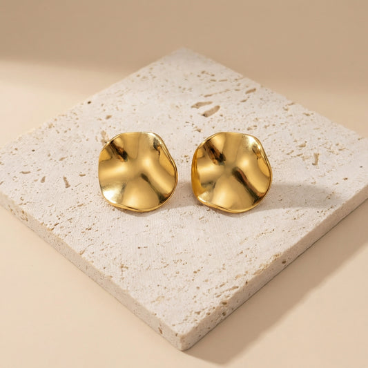 Runde plissierte Ohrringe