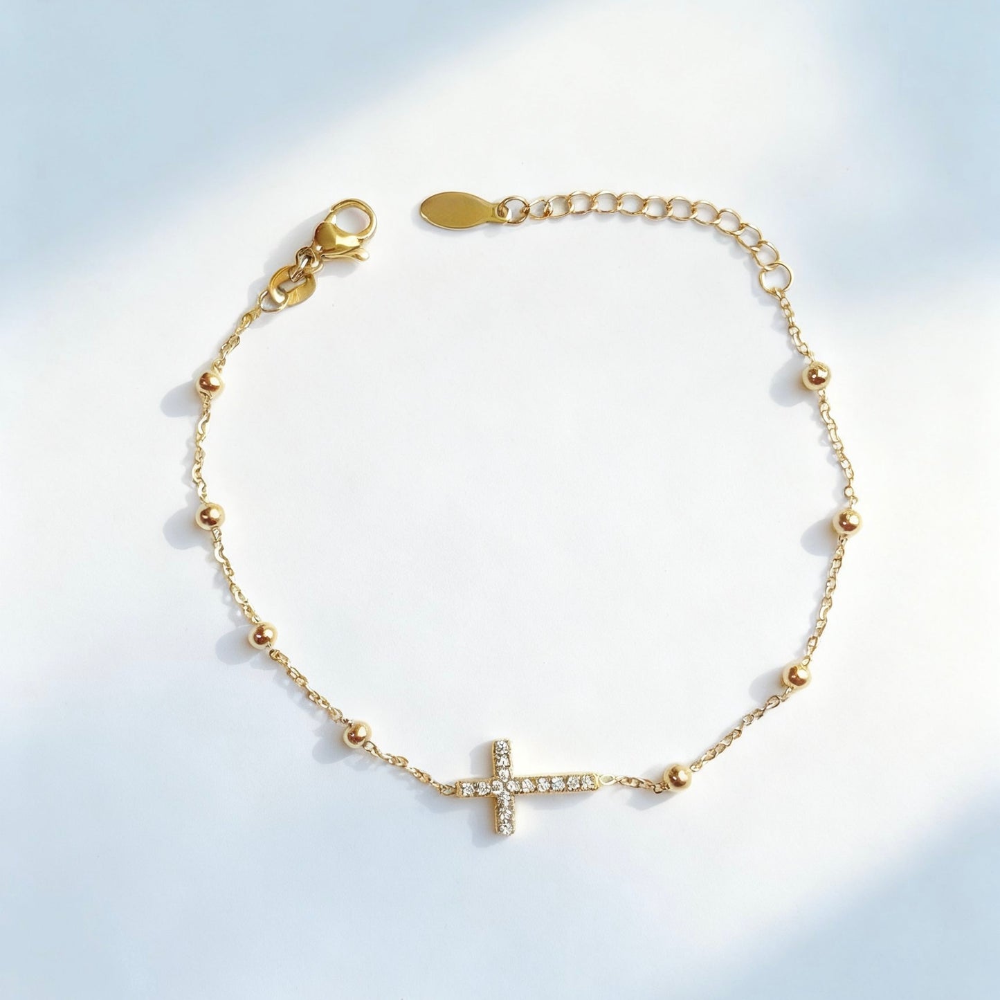 GLANZI Kreuz Armband mit Zirkonia