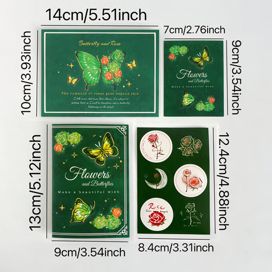 GLANZI Secret Garden 3D Grußkarte – Schmetterlings Bouquet mit Waldzauber