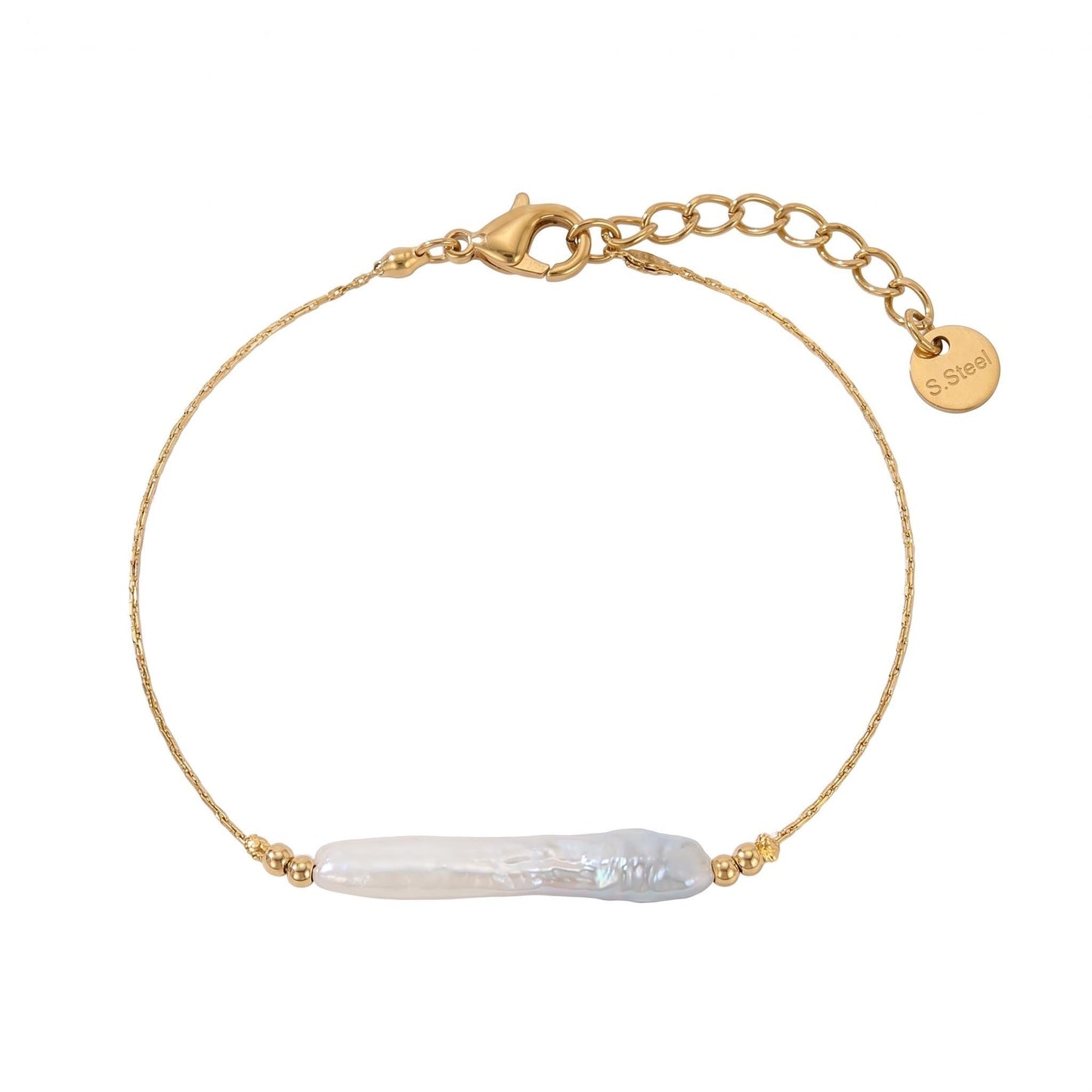 GLANZI Pearl Line Set – Halskette & Armband mit Barockperlen