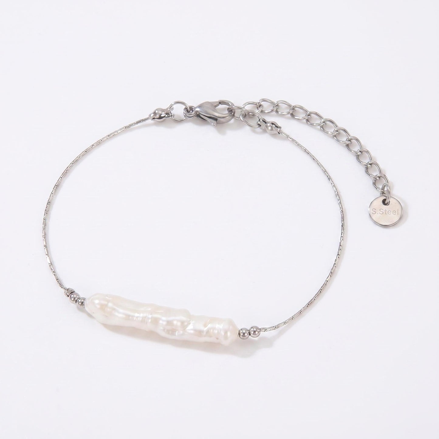 GLANZI Pearl Line Set – Halskette & Armband mit Barockperlen
