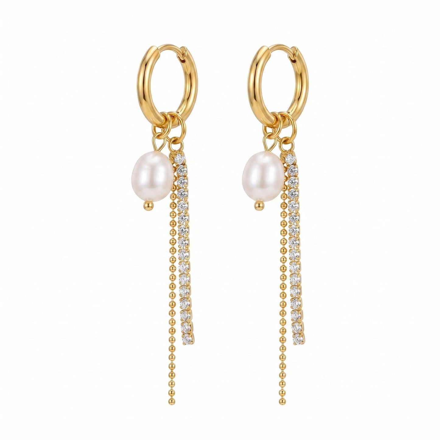 GLANZI Aura Tassel Ohrringe – Perle, Aquamarin oder Amethyst